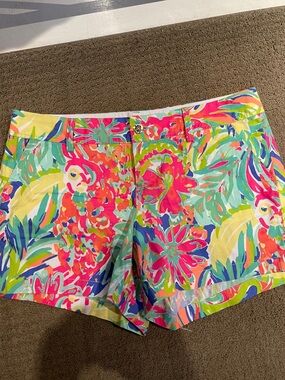 Lily Pulitzer Women’s Bright Floral Cotton-Blend Shorts - Pink Multi